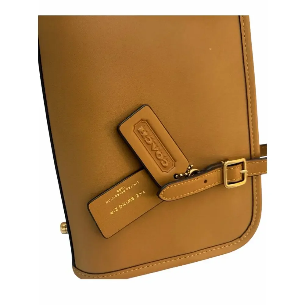 Coach Swing Zip Bag 1998 Re-Edition Tan Glove-Tanned Leather NWT Shoulder Bag